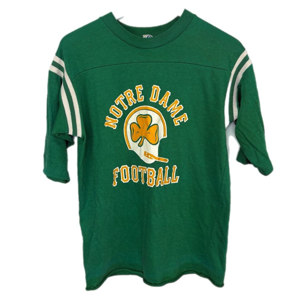 Vintage Artex Notre Dame Football Baseball Style T Shirt - Size L